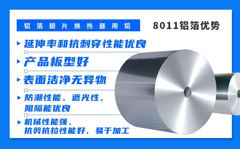 鋁箔翅片換熱器_散熱器用鋁8011鋁箔_空調(diào)表冷器用8011鋁帶廠家_價格